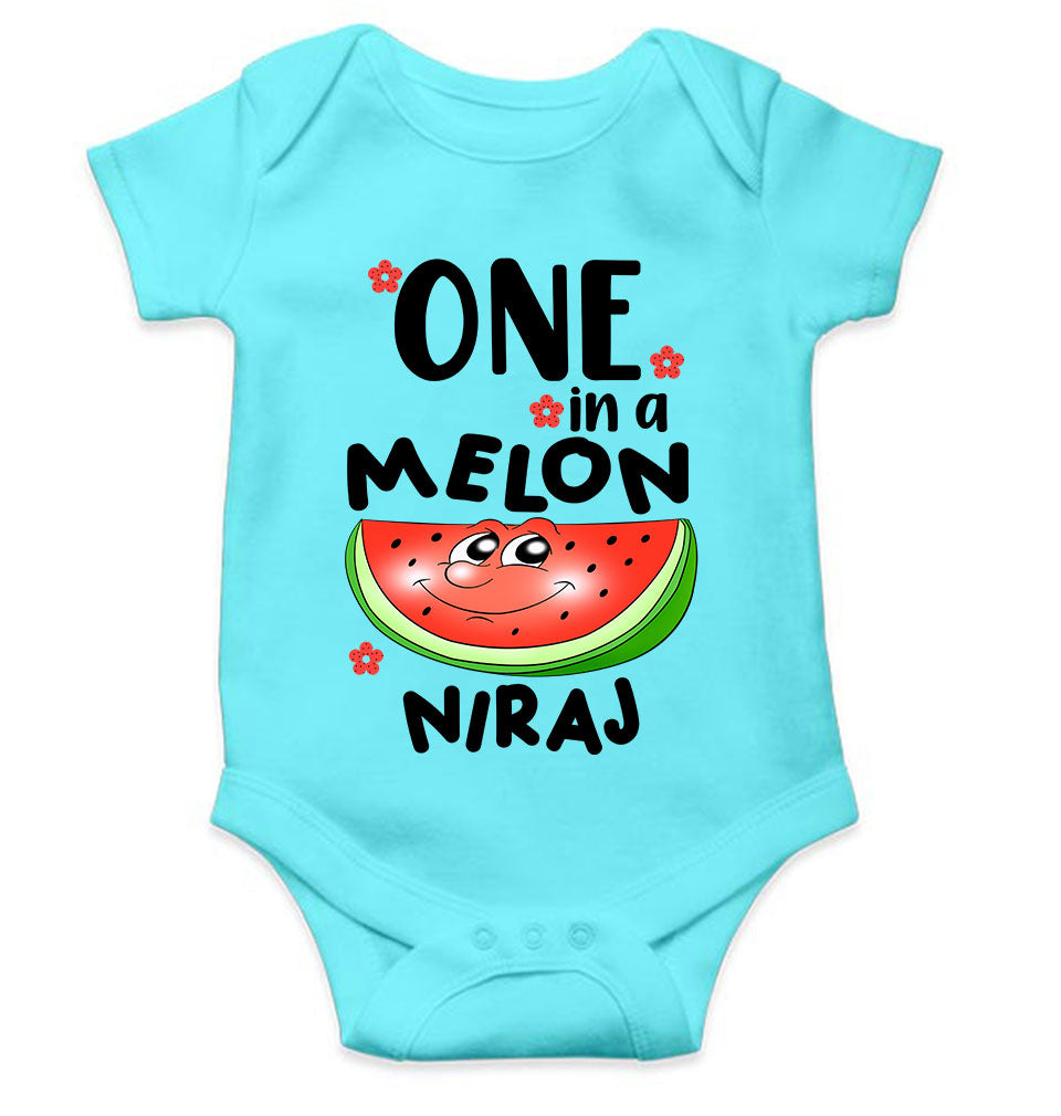 Custom Name Happy One Year Birthday Rompers for Baby Boy- FunkyTeesClub