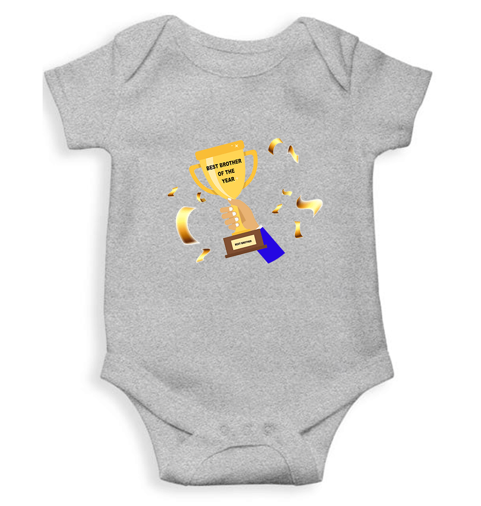 Best Brother Of The Year Rompers for Baby Boy- FunkyTeesClub