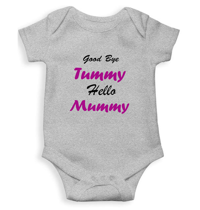 Good Bye Tummy Hello Mummy Rompers for Baby Boy- FunkyTeesClub