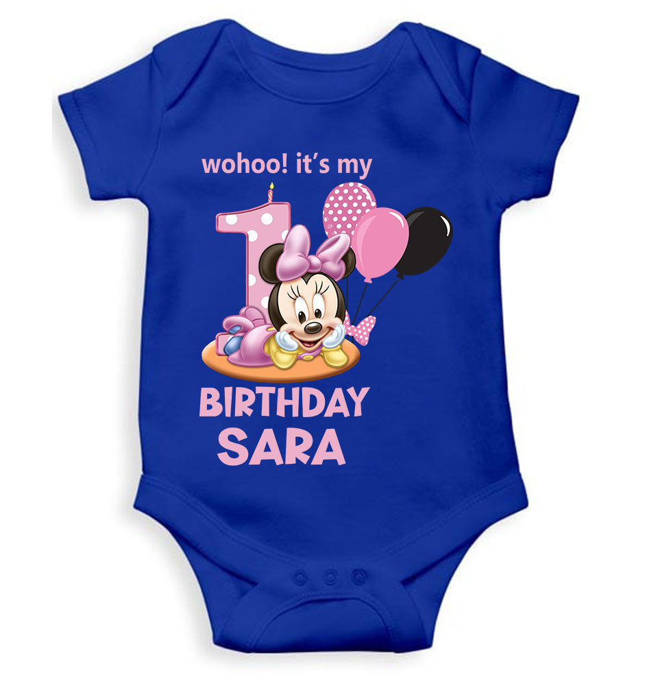 Custom Name Its My First Birthday Rompers for Baby Girl- FunkyTeesClub