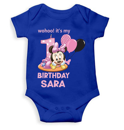 Custom Name Its My First Birthday Rompers for Baby Girl- FunkyTeesClub
