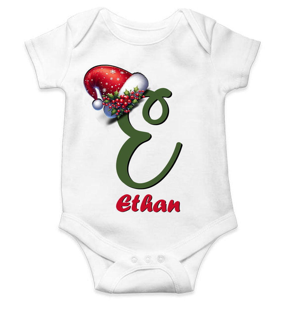 Custom Name Christmas Rompers for Baby Boy- FunkyTeesClub
