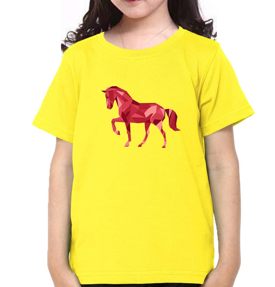 HORSE Half Sleeves T-Shirt For Girls -FunkyTeesClub