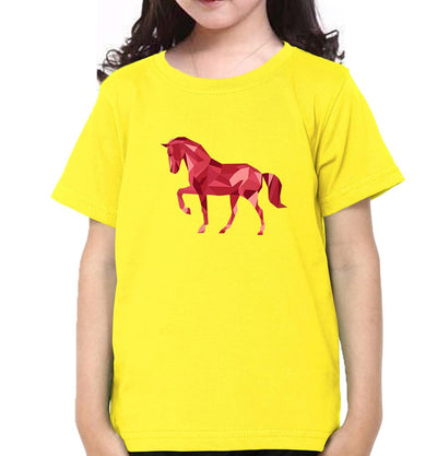 HORSE Half Sleeves T-Shirt For Girls -FunkyTeesClub