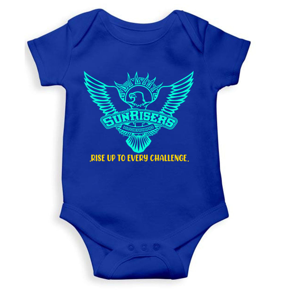 Custom Name IPL SRH Sunrisers Hyderabad Rompers for Baby Boy- FunkyTeesClub