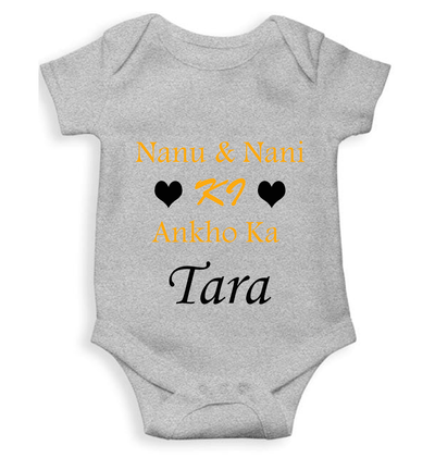 Nanu Nani ki Ankho Ka Tara Rompers for Baby Girl- FunkyTeesClub