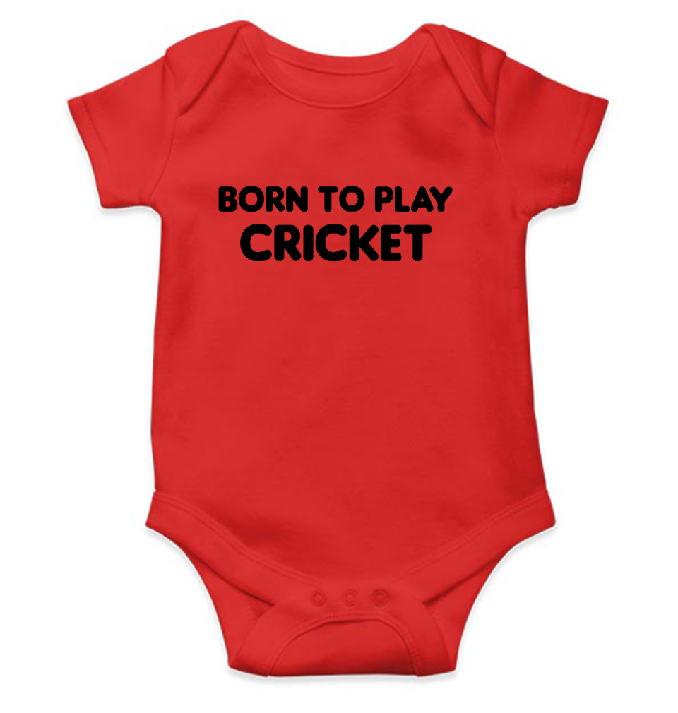 Born To Play Cricket World Cup Cricket Rompers for Baby Boy- FunkyTeesClub