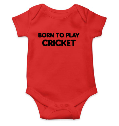 Born To Play Cricket World Cup Cricket Rompers for Baby Boy- FunkyTeesClub