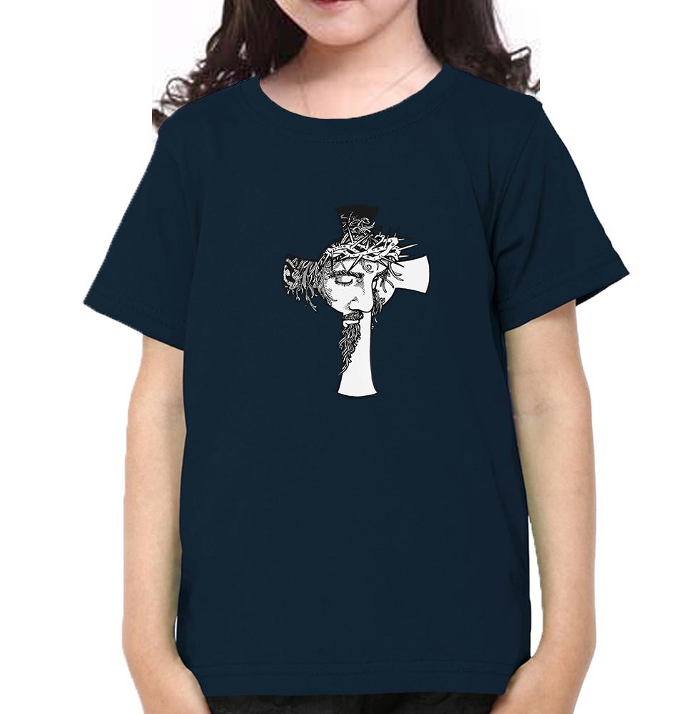 Jesus Half Sleeves T-Shirt For Girls -FunkyTeesClub