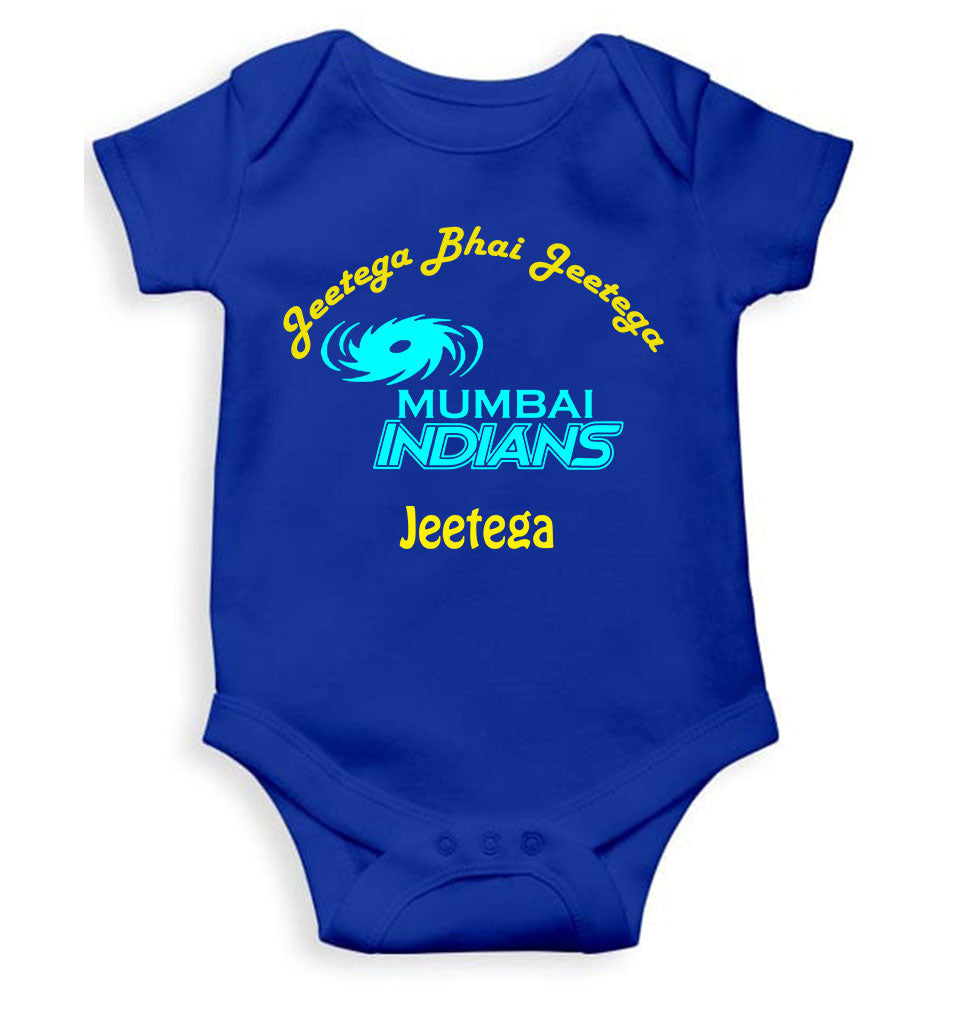 IPL Mumbai Indians Jeetega Bhai Jeetega MI Jeetega Rompers for Baby Boy- FunkyTeesClub