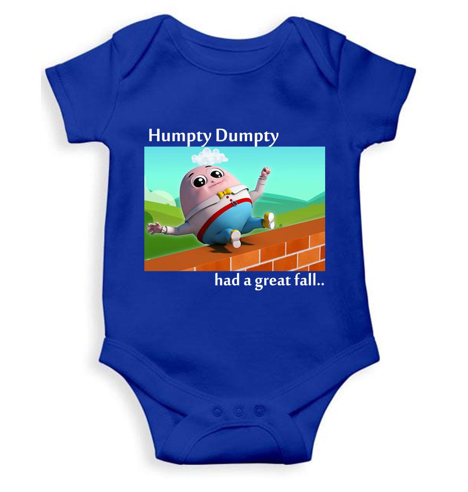 Humpty Dumpty Poem Rompers for Baby Girl- FunkyTeesClub