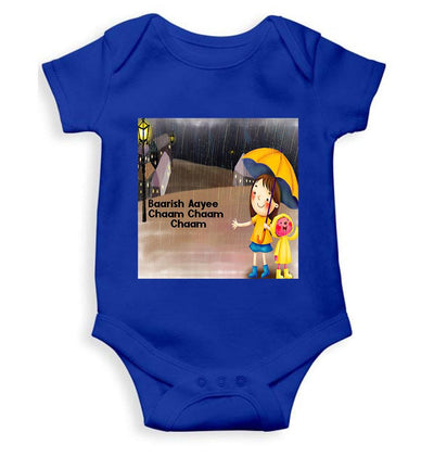 Barish Aayi Cham Cham Poem Rompers for Baby Girl- FunkyTeesClub