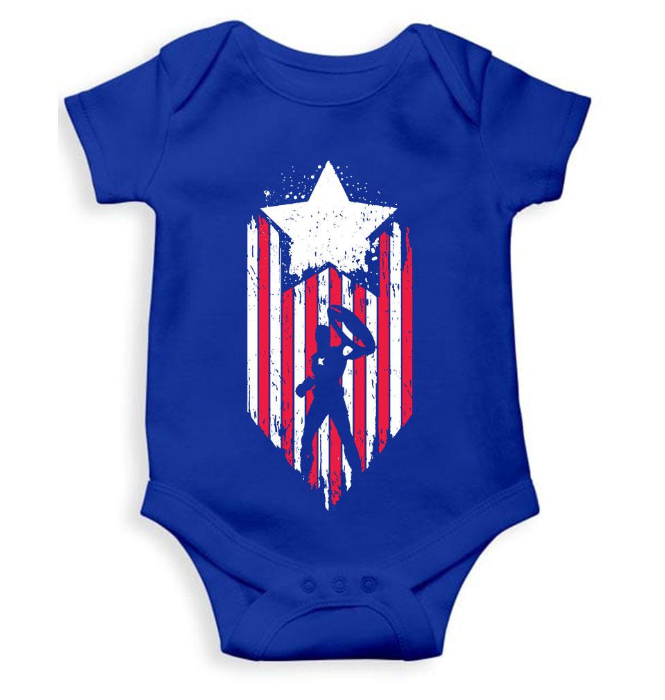 Captain America Web Series Rompers for Baby Girl- FunkyTeesClub