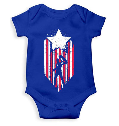 Captain America Web Series Rompers for Baby Girl- FunkyTeesClub