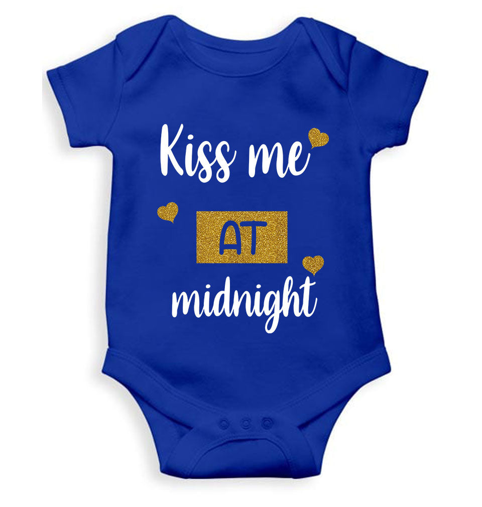 Kiss Me At Midnight Christmas Rompers for Baby Girl- FunkyTeesClub