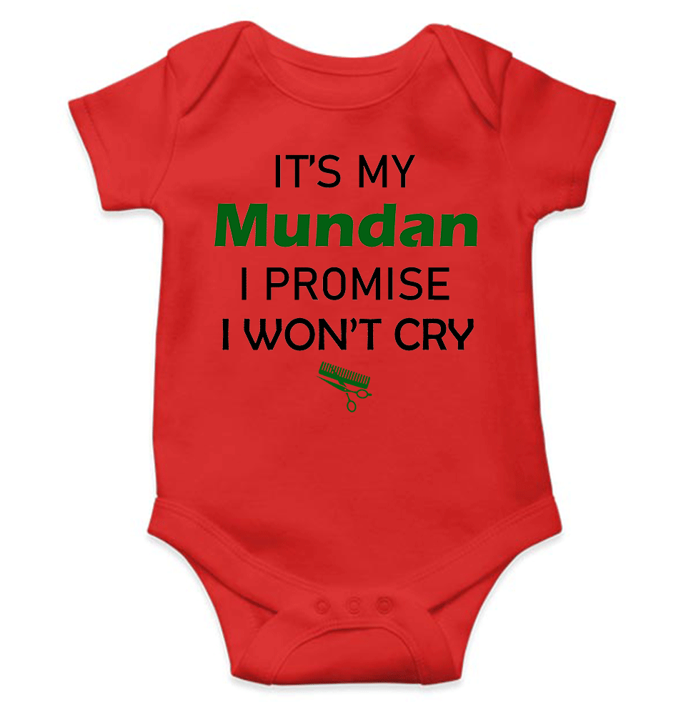 Its My Mundan I Won't Cry Rompers for Baby Boy- FunkyTeesClub