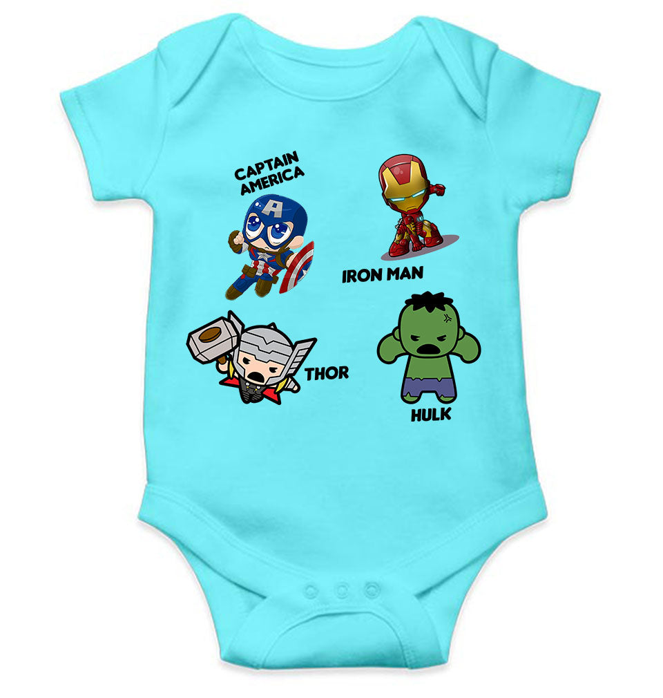 Super Heros Rompers for Baby Girl- FunkyTeesClub