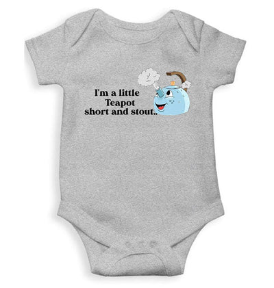 I Am A Little Teapot Poem Rompers for Baby Boy- FunkyTeesClub
