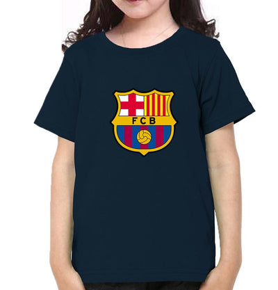 Barcelona Half Sleeves T-Shirt For Girls -FunkyTeesClub