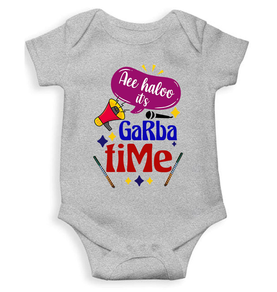 Ae Haloo Its Garba Time Navratri Rompers for Baby Girl- FunkyTeesClub