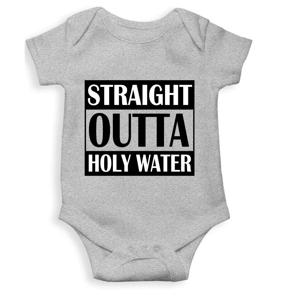 Holy Water Baptism Christening Day Rompers for Baby Boy- FunkyTeesClub