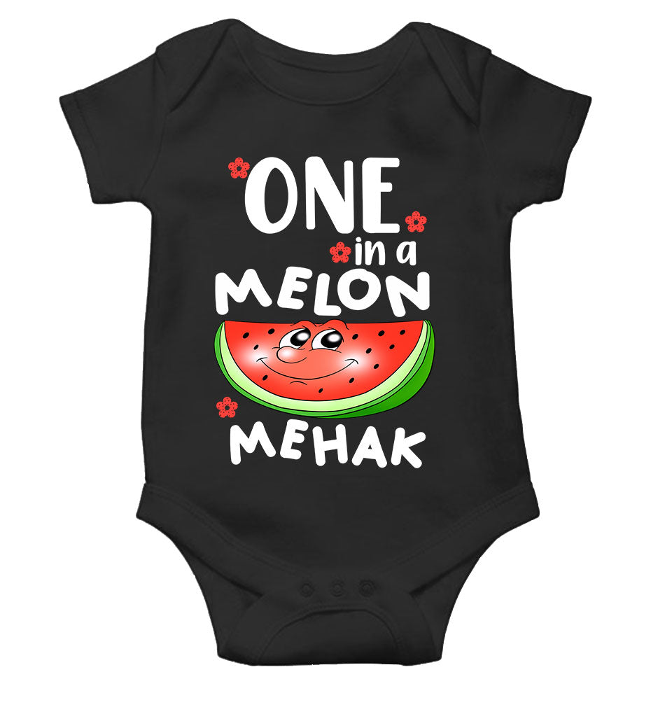 Custom Name Happy One Year Birthday Rompers for Baby Girl- FunkyTeesClub