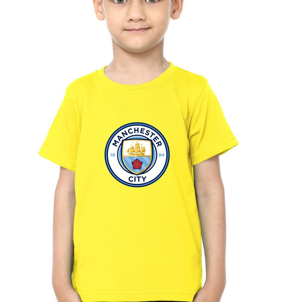 Manchester City Half Sleeves T-Shirt for Boy-FunkyTeesClub