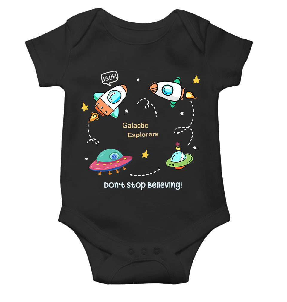 Spaceships Rompers for Baby Girl- FunkyTeesClub