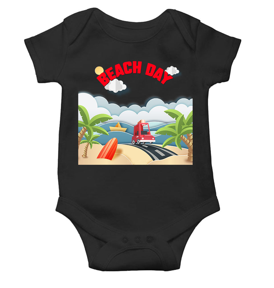 Beach Day Rompers for Baby Girl- FunkyTeesClub