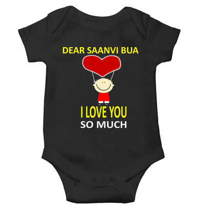 Custom Name I love My Bua So Much Rompers for Baby Girl- FunkyTeesClub