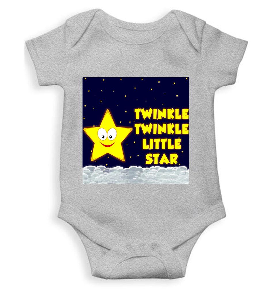 Twinkle Twinkle Little Star Poem Rompers for Baby Boy- FunkyTeesClub