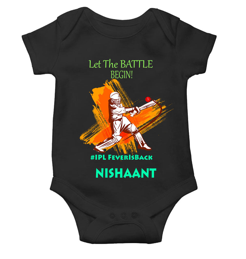 Custom Name IPL Fever Rompers for Baby Boy- FunkyTeesClub