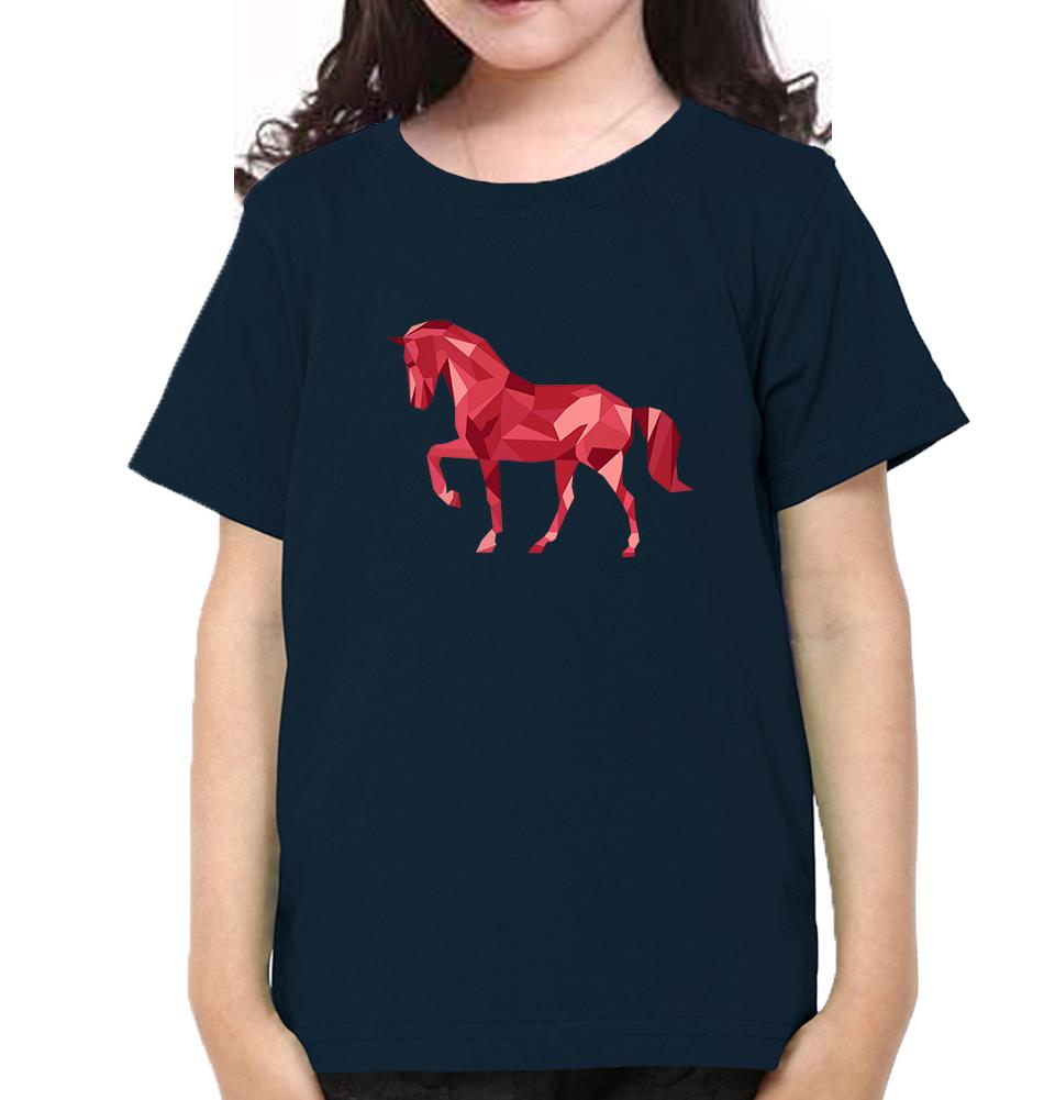 HORSE Half Sleeves T-Shirt For Girls -FunkyTeesClub