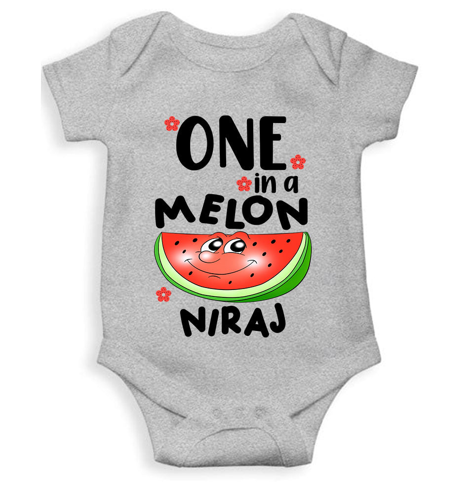 Custom Name Happy One Year Birthday Rompers for Baby Boy- FunkyTeesClub