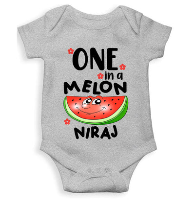 Custom Name Happy One Year Birthday Rompers for Baby Boy- FunkyTeesClub