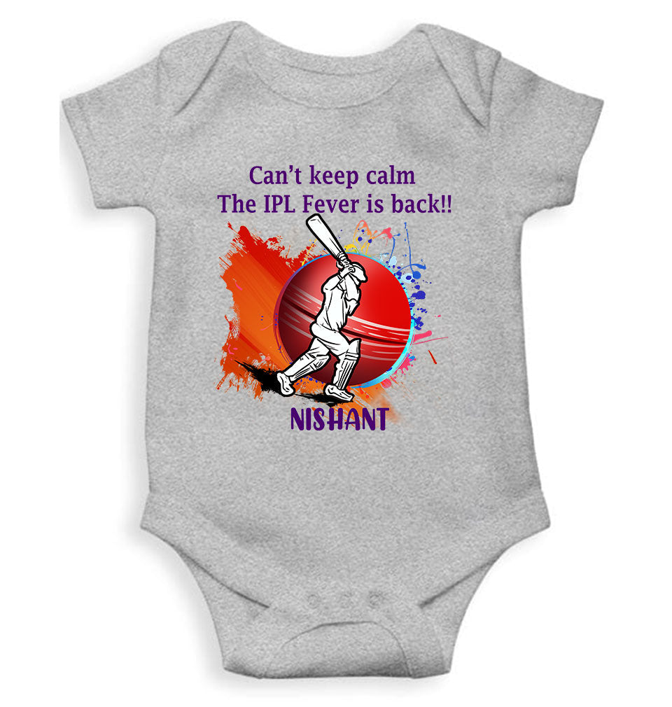 Custom Name Can Not Keep Calm IPL Rompers for Baby Boy- FunkyTeesClub