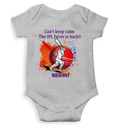 Custom Name Can Not Keep Calm IPL Rompers for Baby Boy- FunkyTeesClub