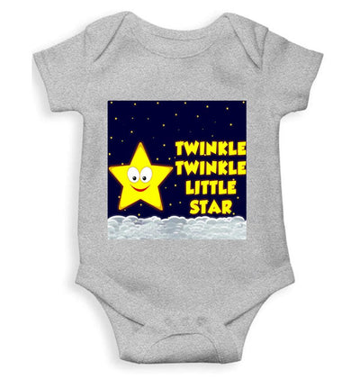 Twinkle Twinkle Little Star Poem Rompers for Baby Girl- FunkyTeesClub