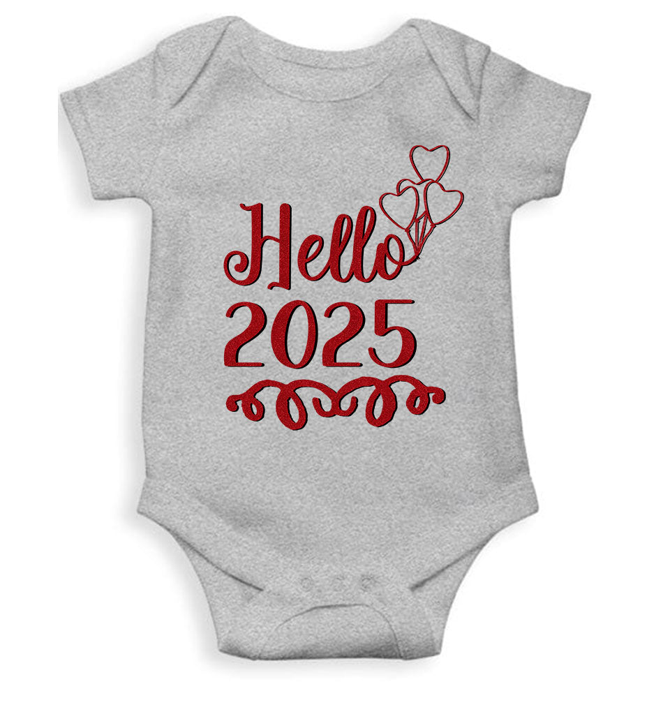 Hello 2025 New Year Rompers for Baby Boy- FunkyTeesClub