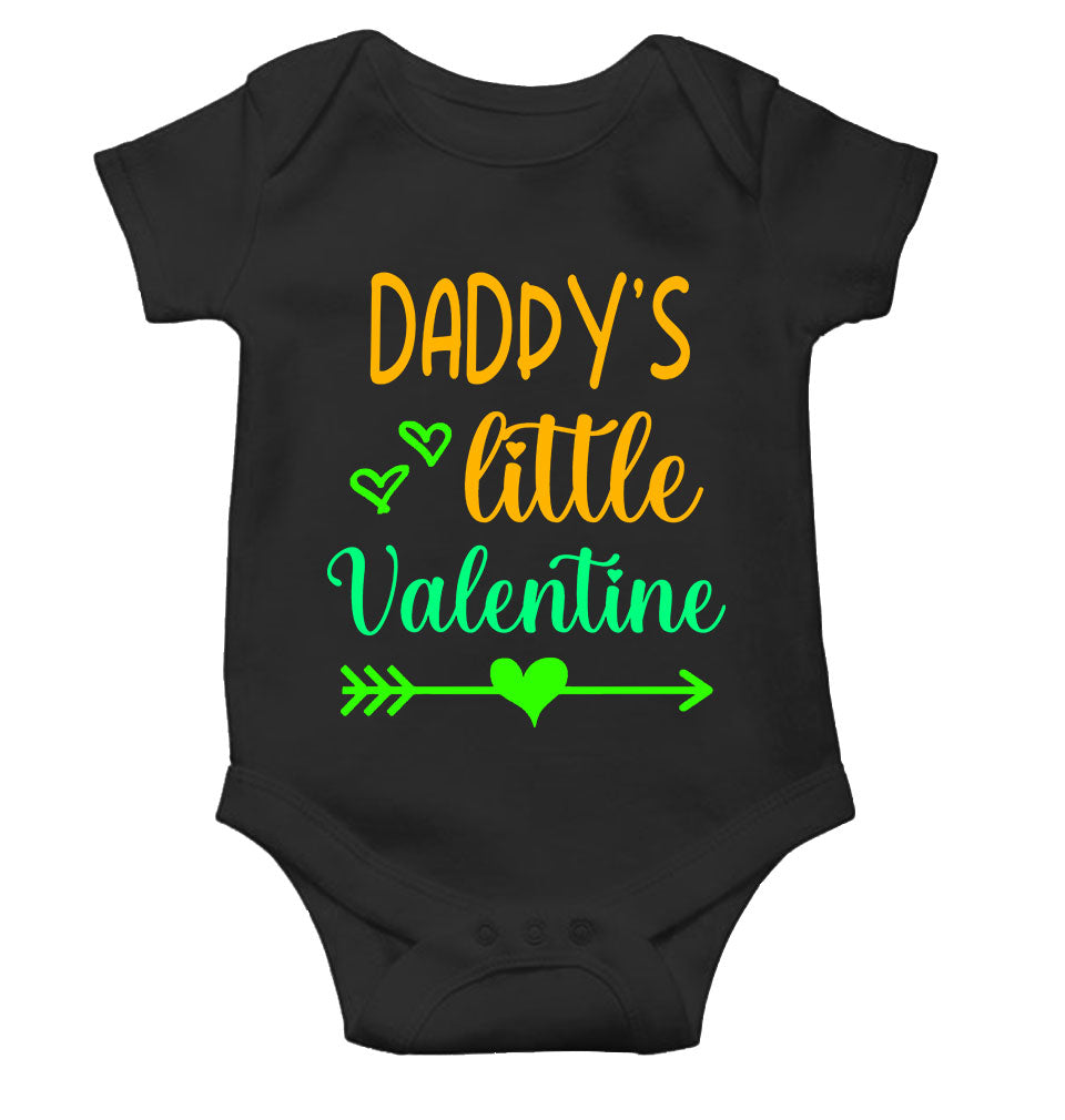 Daddys Little Valentine Rompers for Baby Girl- FunkyTeesClub
