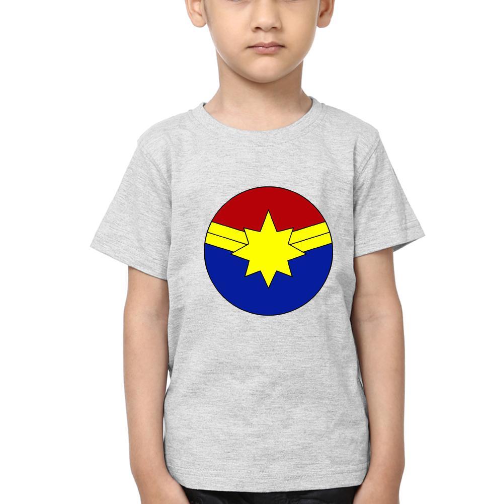 Captain Marvel Logo Half Sleeves T-Shirt for Boy-FunkyTeesClub