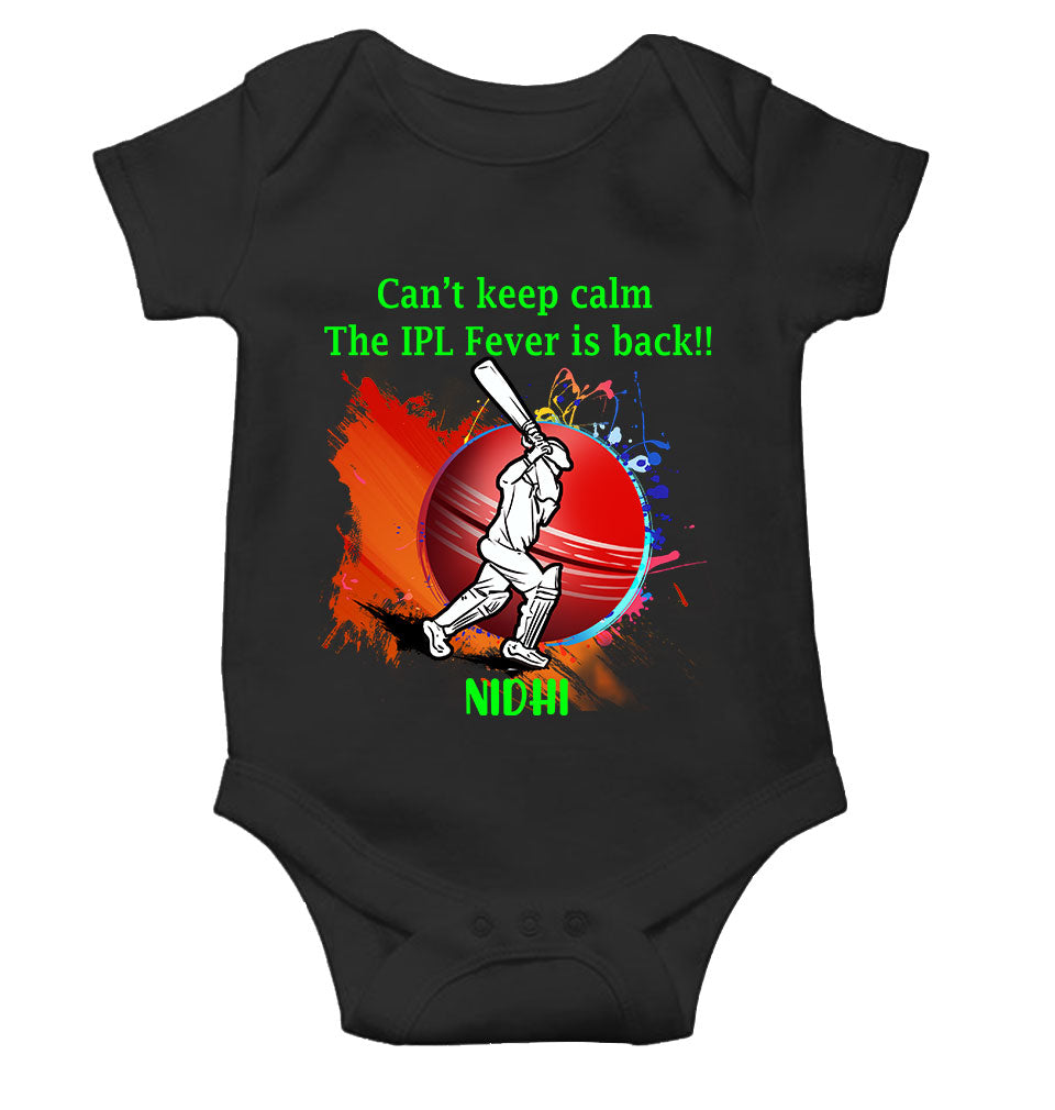 Custom Name Can Not Keep Calm IPL Rompers for Baby Girl- FunkyTeesClub