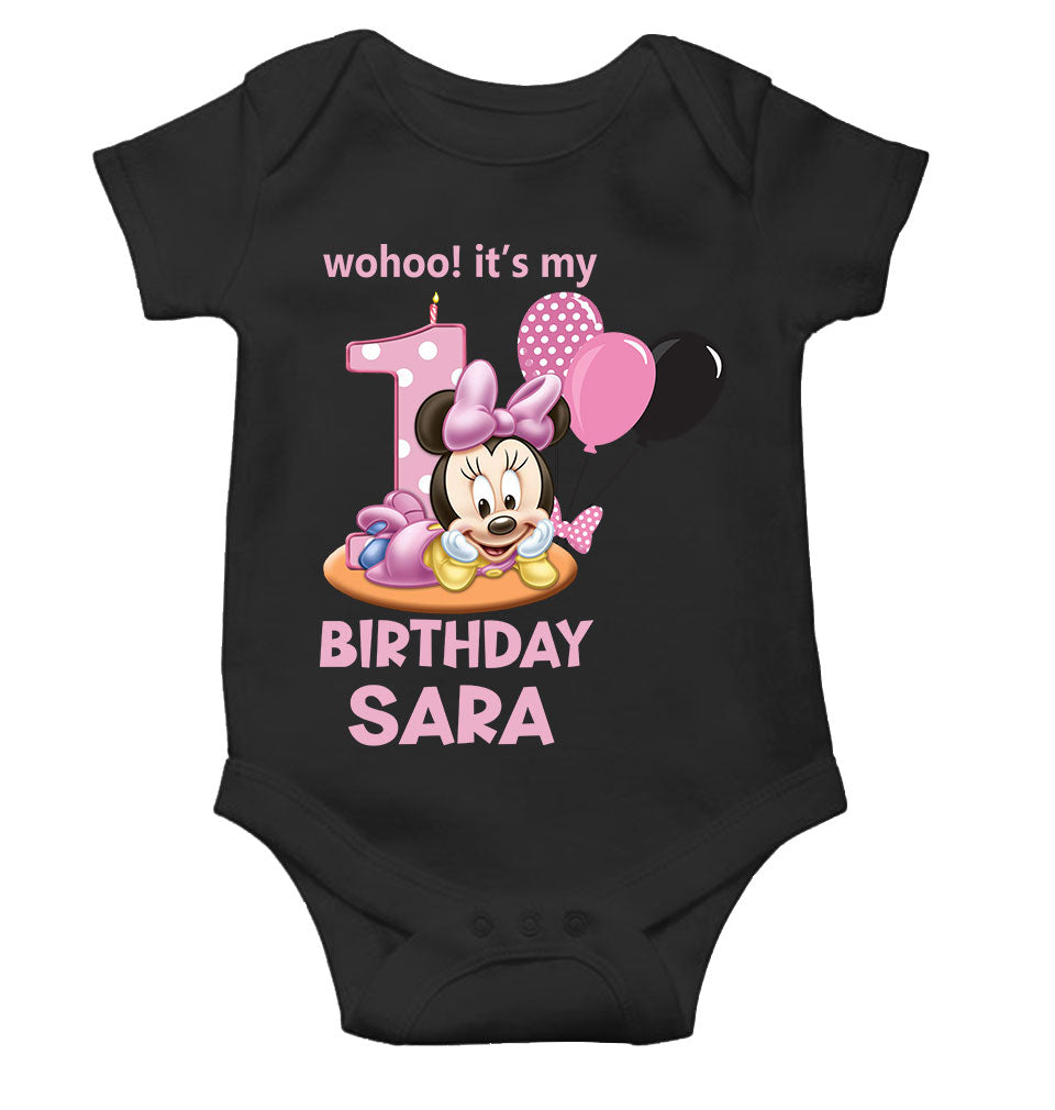 Custom Name Its My First Birthday Rompers for Baby Girl- FunkyTeesClub