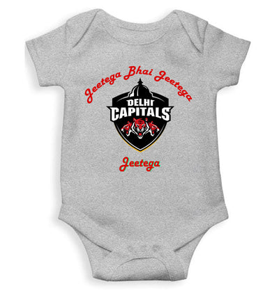 IPL Delhi Capitals Jeetega Bhai Jeetega DC Jeetega Rompers for Baby Boy- FunkyTeesClub