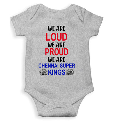 IPL We Are Loud CSK Chennai Super Kings Rompers for Baby Girl- FunkyTeesClub