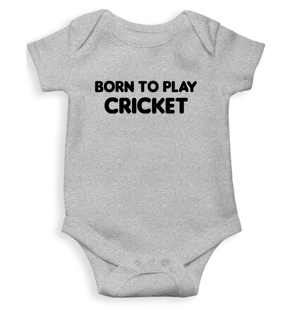 Born To Play Cricket World Cup Cricket Rompers for Baby Boy- FunkyTeesClub