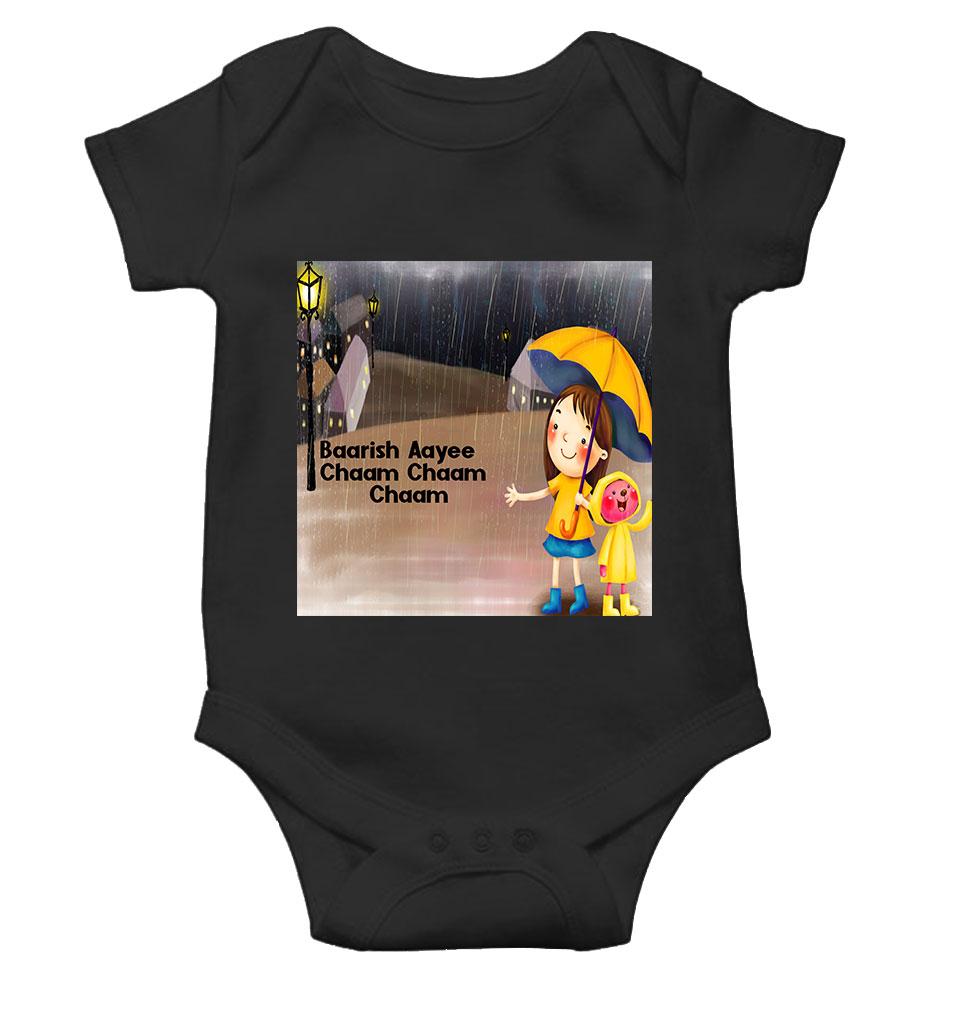 Barish Aayi Cham Cham Poem Rompers for Baby Boy- FunkyTeesClub