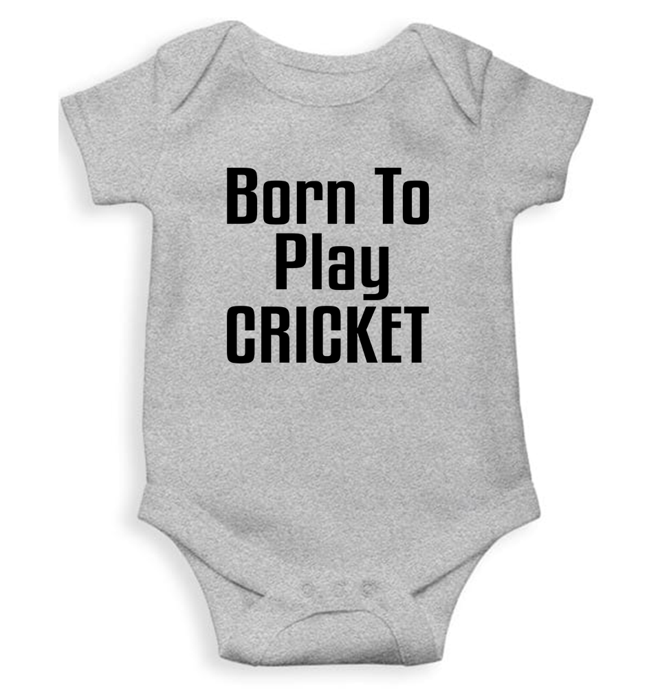 Born To Play Cricket World Cup Cricket Rompers for Baby Boy- FunkyTeesClub