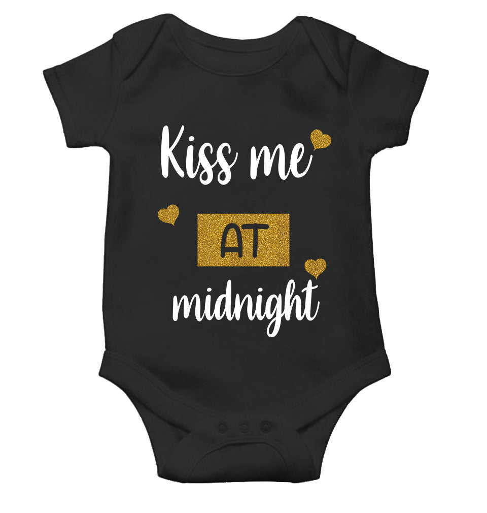 Kiss Me At Midnight Christmas Rompers for Baby Boy- FunkyTeesClub
