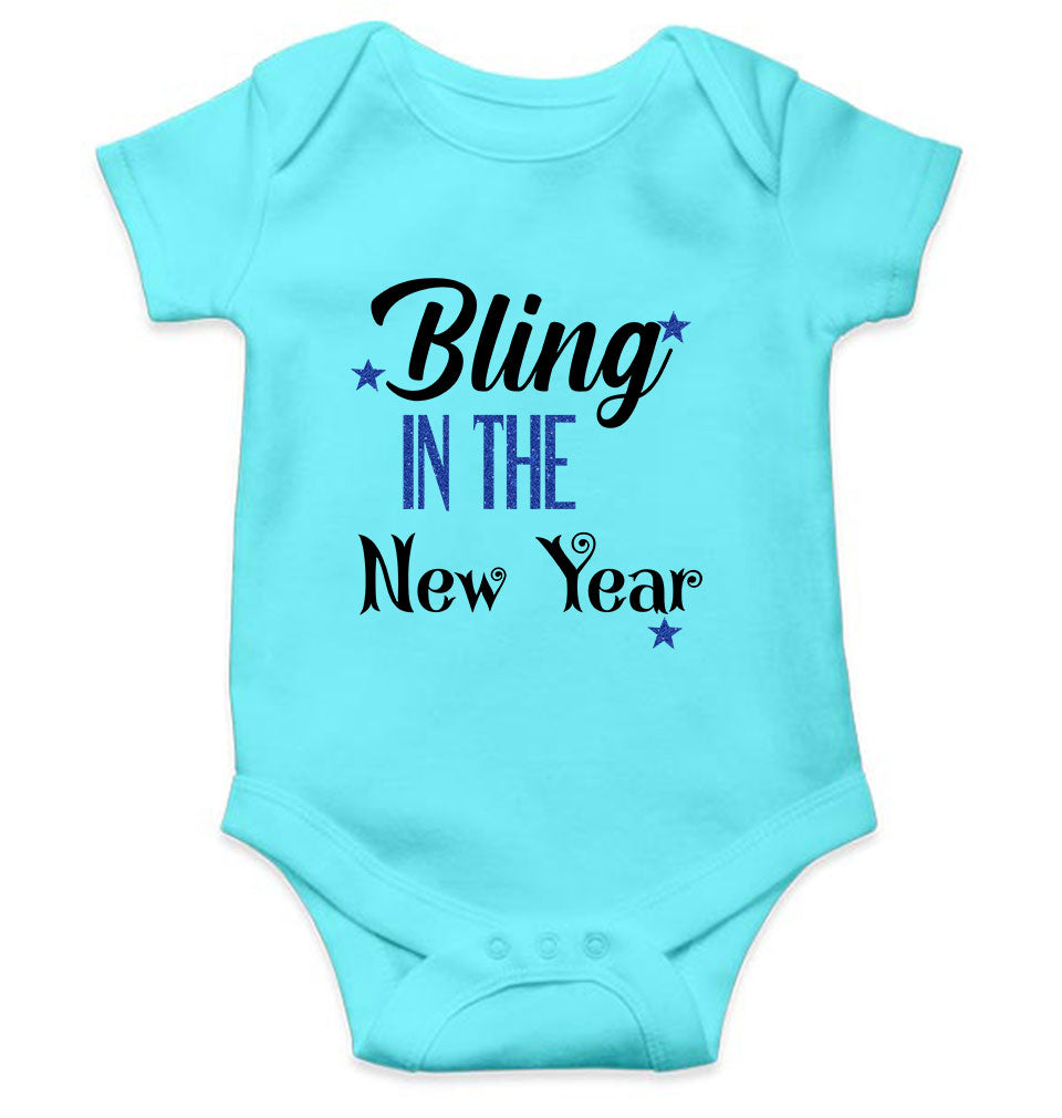 Bling In The New Year Rompers for Baby Girl- FunkyTeesClub
